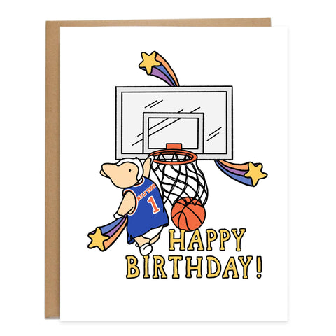 NY Knicks Birthday Card, Basketball