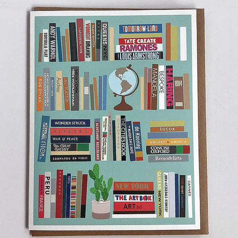 Queens-Themed Bookshelf All-Occasion Card