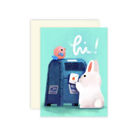 Snail Mail Bunny Card
