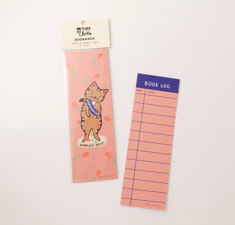 Overthinker Cat Book Log Bookmark