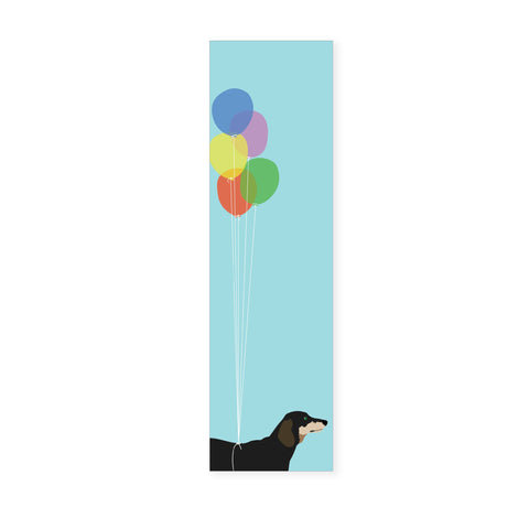 Dachshund with Balloons - Bookmark