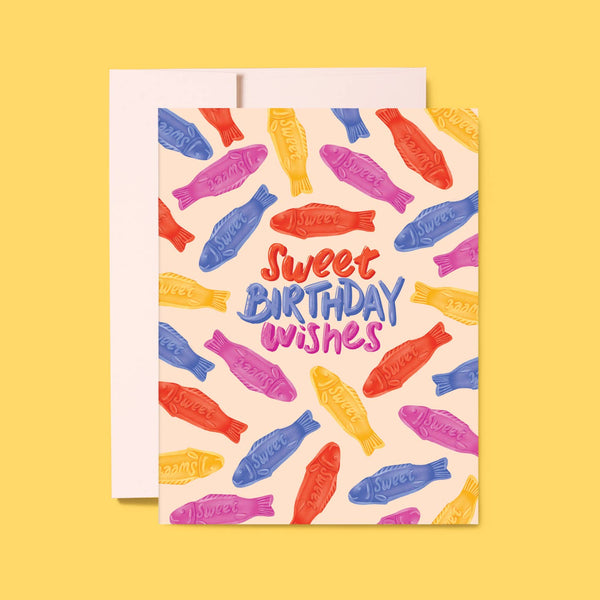 Swedish Fish Birthday Card