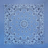 Bandanna Co Paisley 35" X 35": Chambray Blue