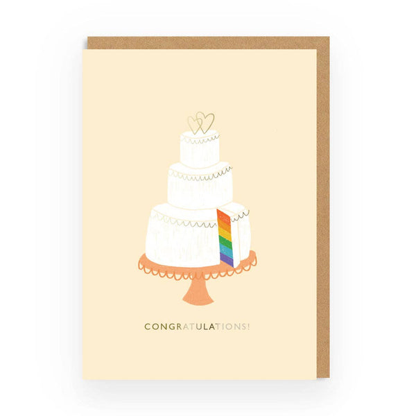 Congratulations, Rainbow Cake Card