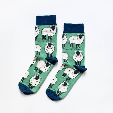 Bamboo Socks | Sheep Socks | Green Socks | Farm Socks