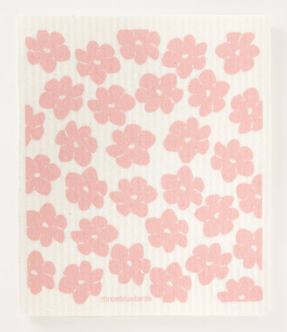 Blush Poppies Swedish Dishcloth