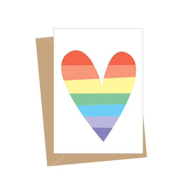 Mini Love Rainbow Heart, Folded Enclosure Card